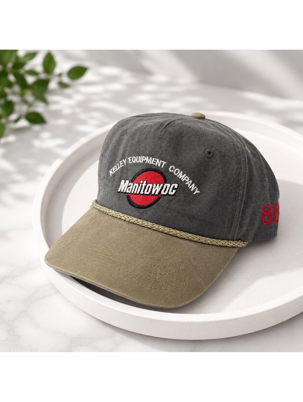 Vintage Kelley Equipment Company "Manitowoc Cranes" Rope Hat by Cobra Caps 90s
